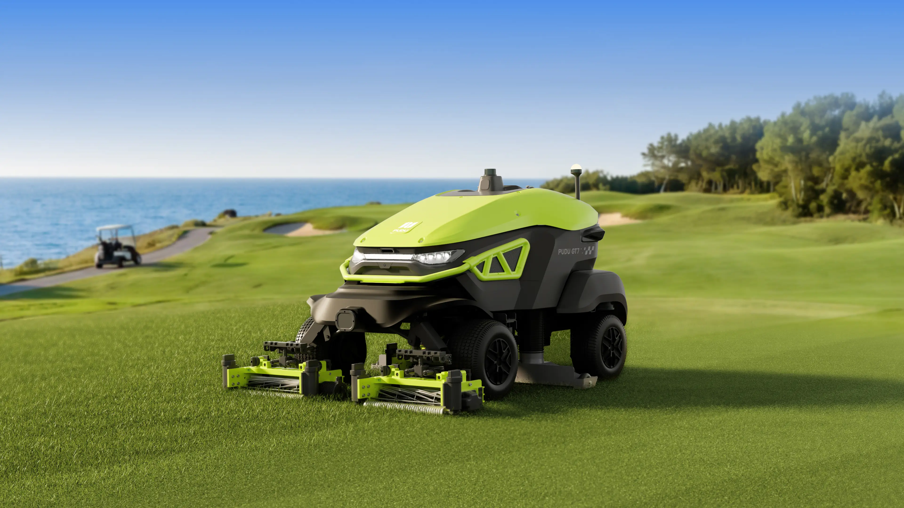 Deniz kıyısındaki golf sahasında PUDU GT7